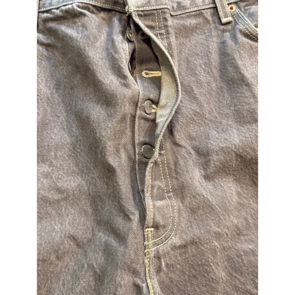 Levi's 501 XX Jeans Washed Charcoal Button Fly Men's 44x34 Straight Fit Selvedge